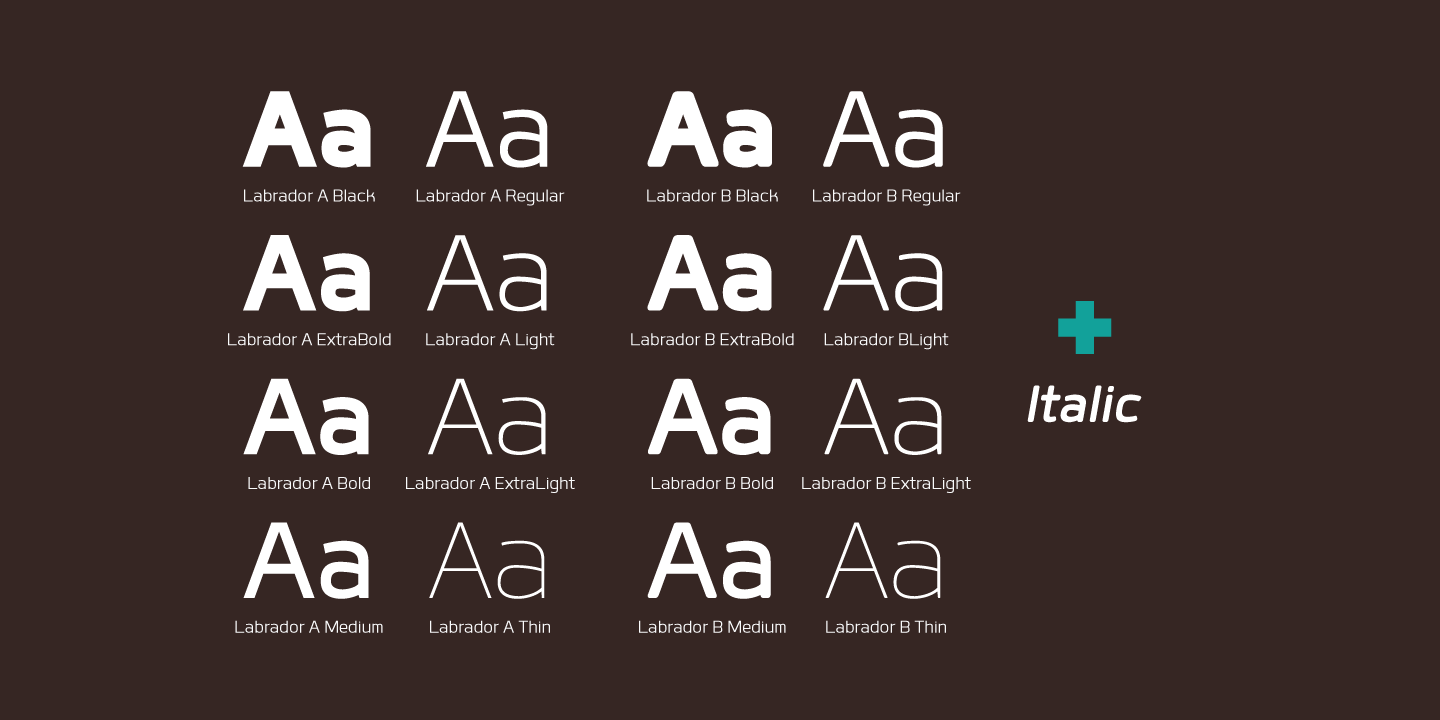 Labrador A Italic Font preview